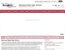 Tablet Screenshot of benowashs.eq.edu.au