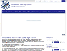 Tablet Screenshot of hollparkshs.eq.edu.au